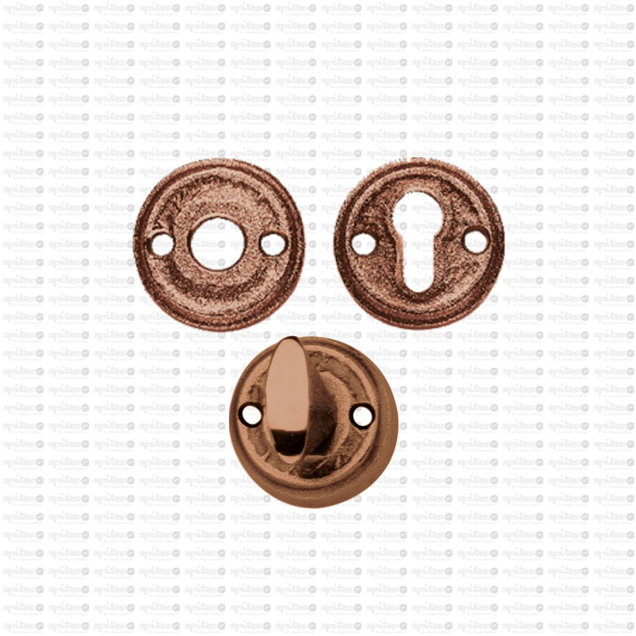 spitzer_messing_rosetten_9848 Innenrosette Struktur1 9948 mit Schlüsselrosette 9943