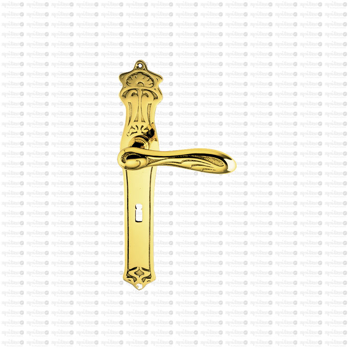 spitzer_messing_innentuerbeschlaege_6150 Drückergarnitur Jugendstil 6100