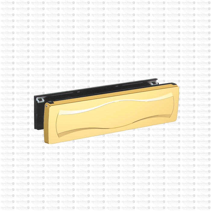 spitzer_messing_briefeinwuerfe_6032 Briefeinwurf mit Schacht  Jugendstil 6032